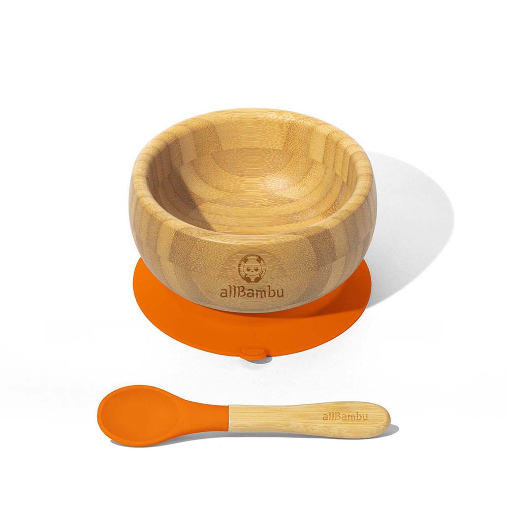 Bamboo Baby Bowl with Suction & Spoon